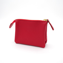 ｷｭｲｰﾙﾃﾞｿﾝ これ1つで身軽になる軽くて小さいお財布ポーチ　コンパクトで大容量なポーチ財布《レッド》228 3枚目の画像