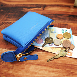 ｷｭｲｰﾙﾃﾞｿﾝ これ1つで身軽になる軽くて小さいお財布ポーチ　コンパクトで大容量なポーチ財布　《スカイブルー》228 2枚目の画像