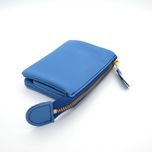ｷｭｲｰﾙﾃﾞｿﾝ これ1つで身軽になる軽くて小さいお財布ポーチ　コンパクトで大容量なポーチ財布　《スカイブルー》228 5枚目の画像