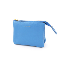 ｷｭｲｰﾙﾃﾞｿﾝ これ1つで身軽になる軽くて小さいお財布ポーチ　コンパクトで大容量なポーチ財布　《スカイブルー》228 3枚目の画像