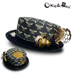 【新品未使用】帽子屋 Coco&Ami  こことあみ 花束〜ん ベレー帽 黒 帽子屋Coco&Ami