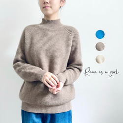 【秋冬の必需！厚手のニットセーター★カシミヤ100%】ハイネックスウェット★ワッフルチェック★カジュアル★T-178ZH 3枚目の画像