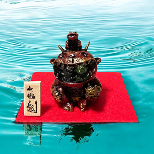 赤鬼 【鬼がいっぱい】幸福鬼 卓上 オニ 置物 福を招く その他置物 ぶ