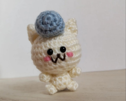 猫 おもちゃ キャンディ あみぐるみ ハンドメイド おもちゃ] ねずみのあみぐるみ キャットニップ入り【necono