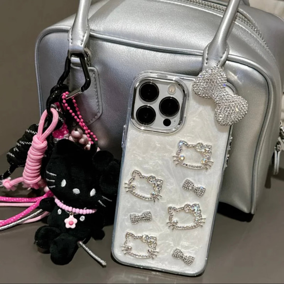 キティちゃん ストーンケース iPhone用 Amazon.co.jp: かわいい 3D