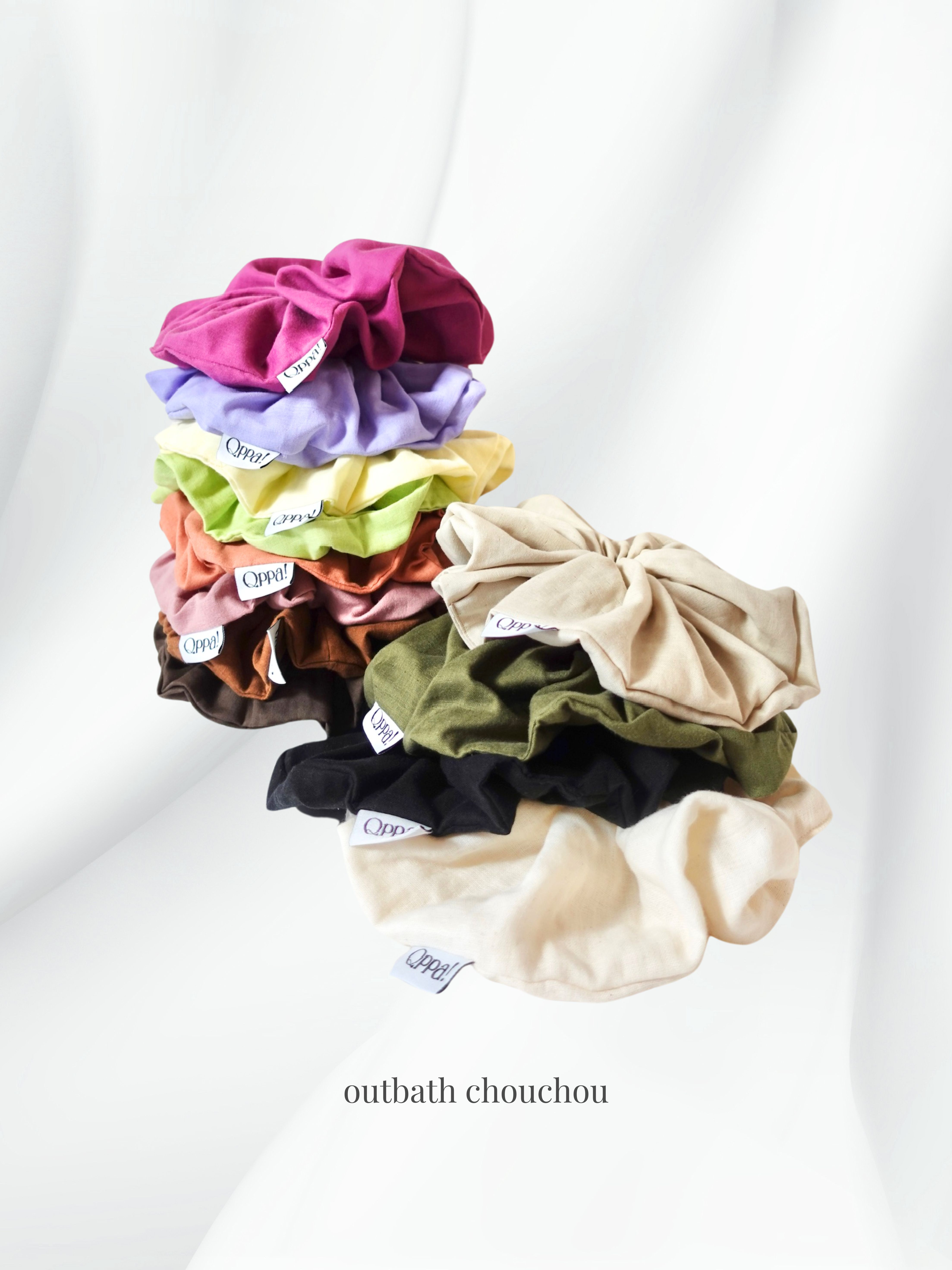 【3枚】お子様OK!吸水シュシュ トルコ製オーガニックガーゼ　qppA®︎