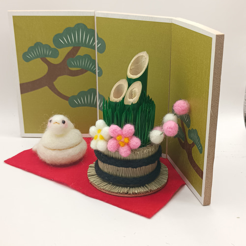 羊毛フェルト☆ みーこまま様用門松ページ 羊毛フェルト 門松 正月お飾り - Moon Voice 吉川雅子 | minne byGMO