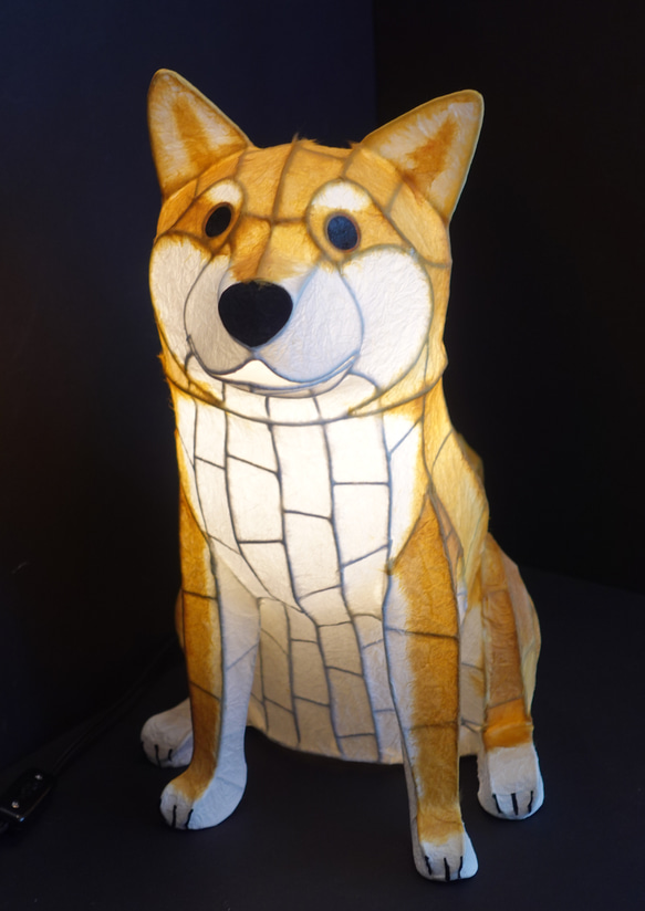 立体わんこライト（柴犬）注文製作 2枚目の画像