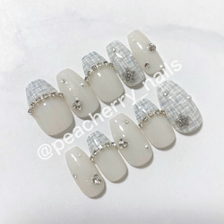 ネイルチップ 韓国 ガーリー フレンチ ワンホン 量産型 ハート ピンク