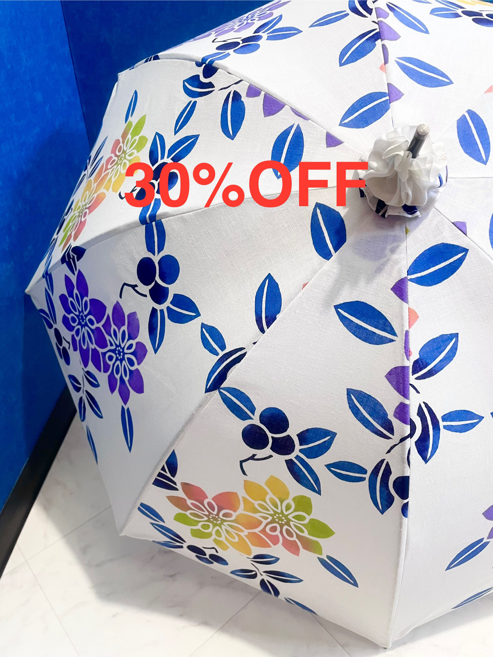 浴衣から生まれた日傘　子がまこと 言ふまで待ちぬ鉄線花【限定品】 7,350円