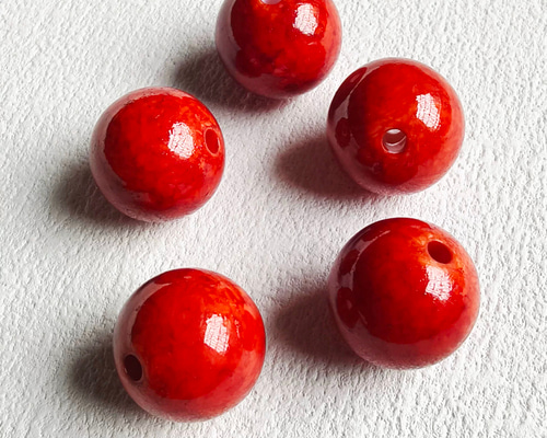 1990　赤ビーズ 03130532cfce7e0f30fe08b5200d3e