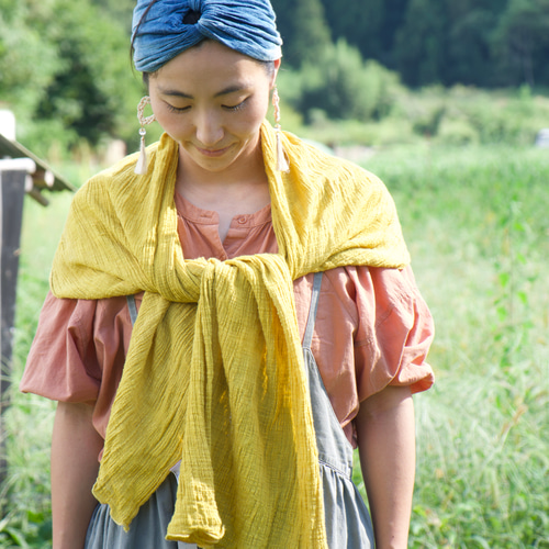 うさとの服 ストール 巻き布 新品未使用 草木染め 楽天市場】草木染め 手織り 綿 コットン ミニ コンパクト ストール