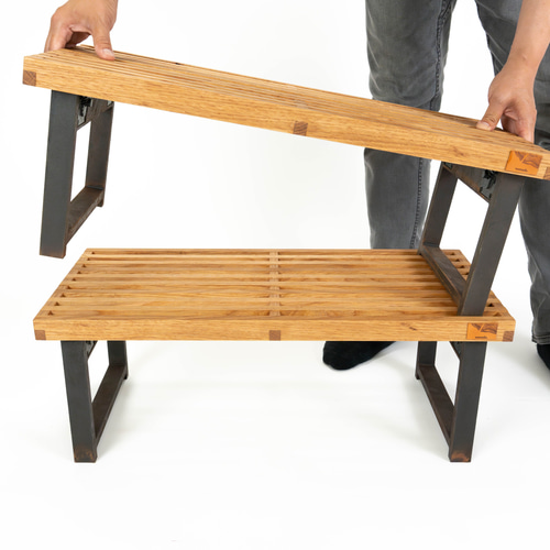 STACKING RACK 無垢 オーク 木製ラック 折りたたみ 棚・シェルフ