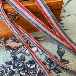 1m単位！リネンテープ！日本製『リネン・ベーシックストライプ　トリコロール』〜5mm幅　1ｍ単位でカット～ 4枚目の画像