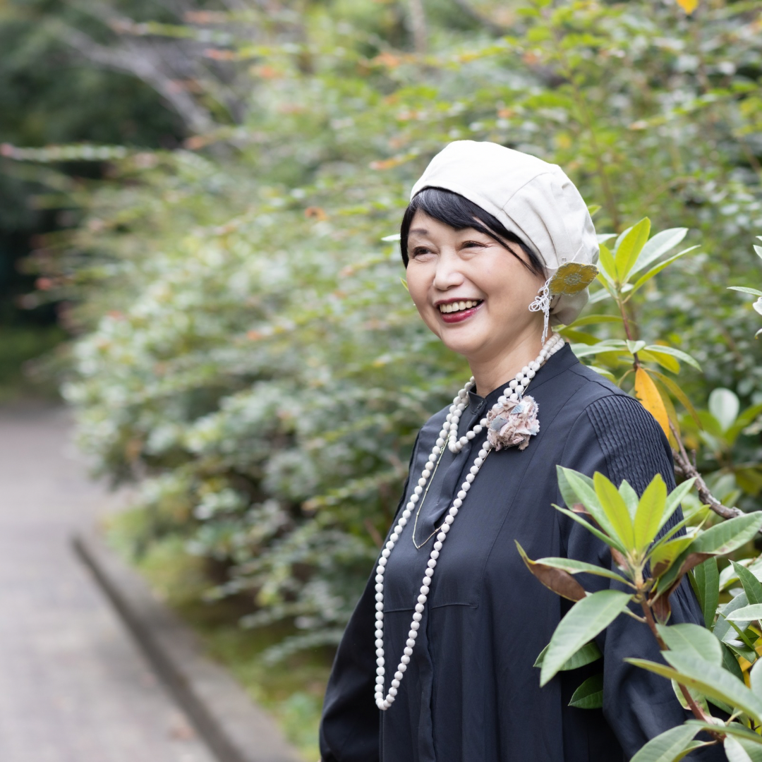 リボンベレー 帽　きなり　ケア帽子　プレゼント　ゆったり　柔らか　心地よい　医療用帽子　お出かけ　オプション前髪