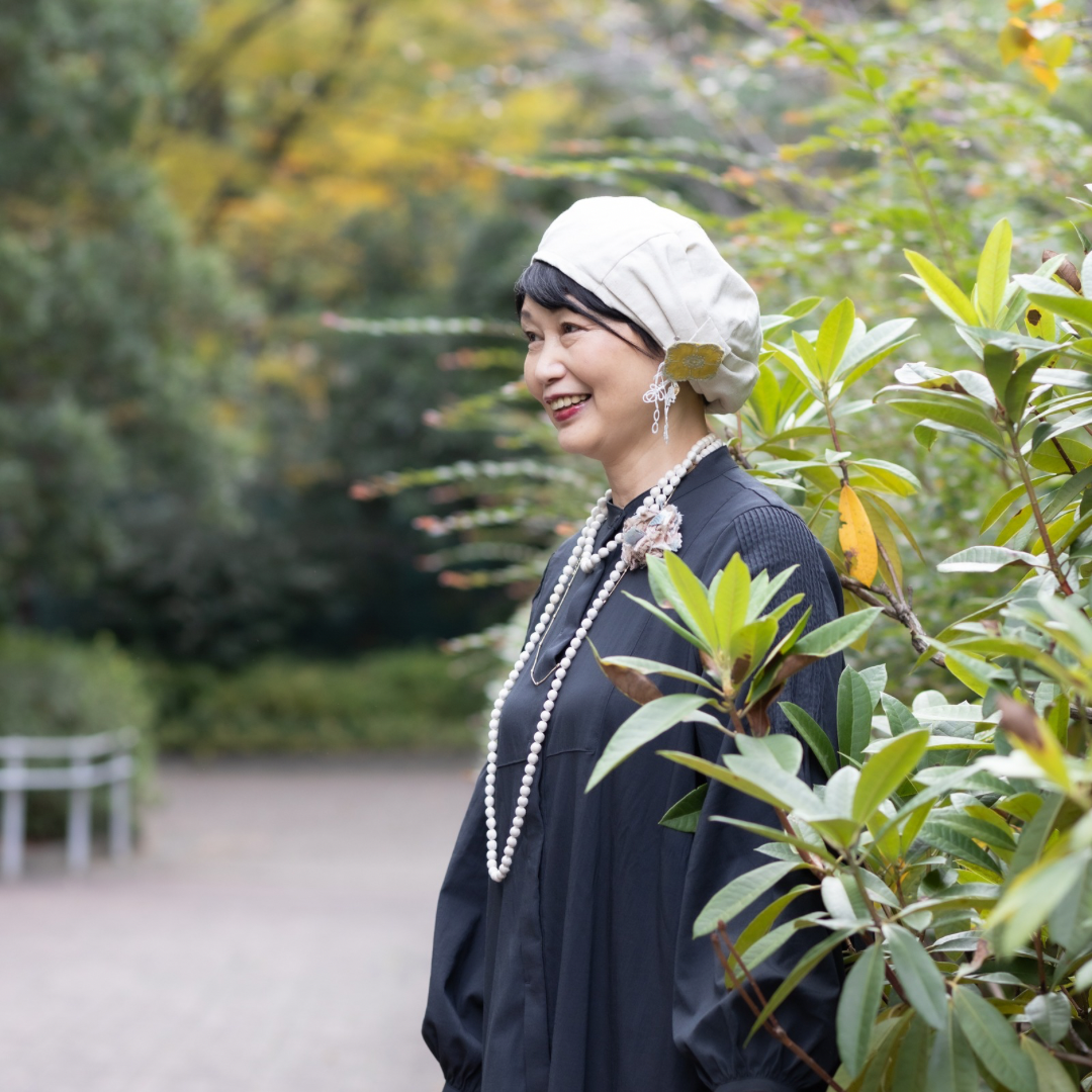 リボンベレー 帽　きなり　ケア帽子　プレゼント　ゆったり　柔らか　心地よい　医療用帽子　お出かけ　オプション前髪