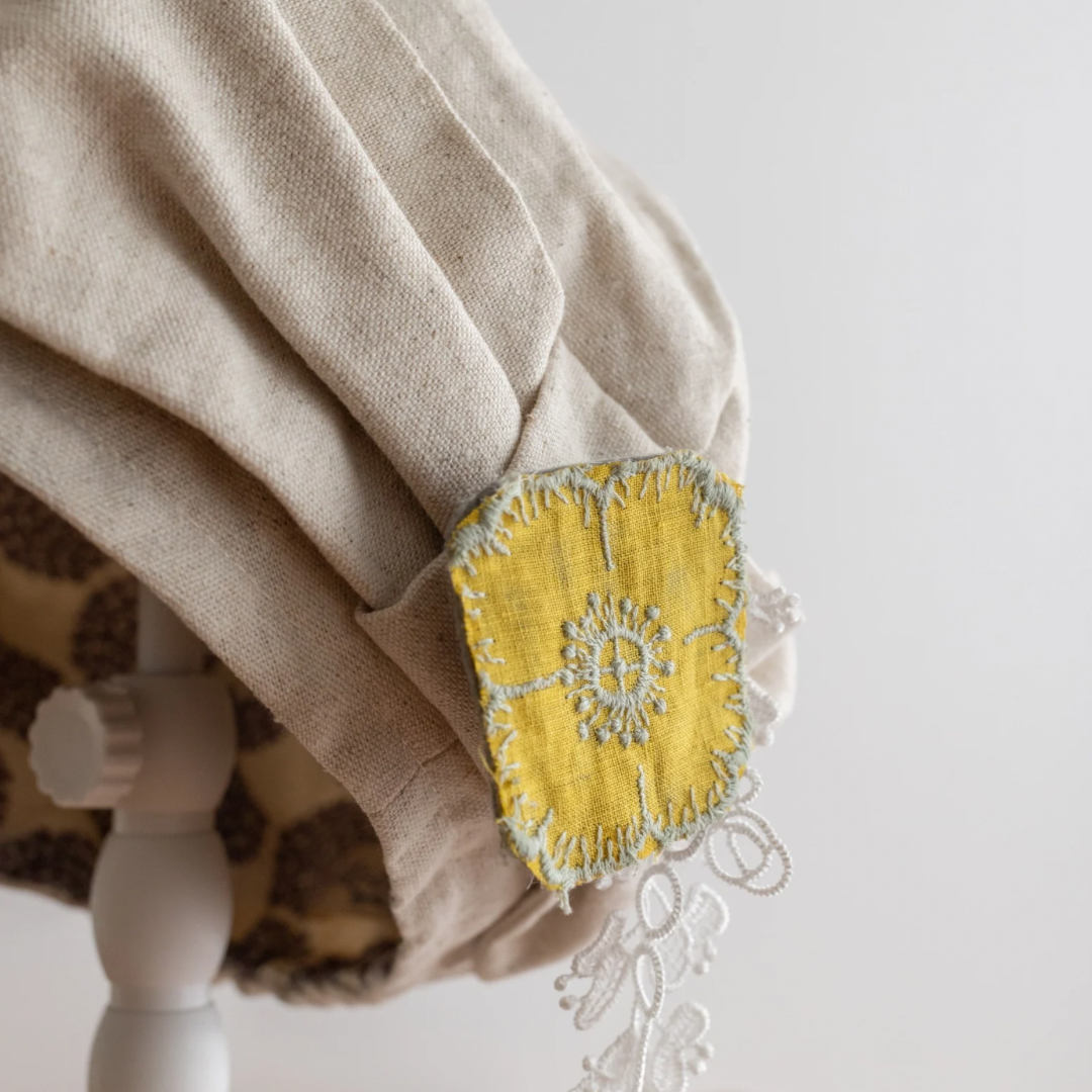 リボンベレー 帽　きなり　ケア帽子　プレゼント　ゆったり　柔らか　心地よい　医療用帽子　お出かけ　オプション前髪