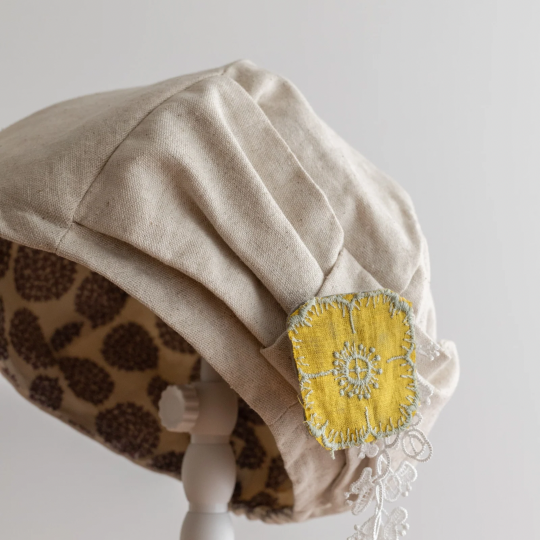 リボンベレー 帽　きなり　ケア帽子　プレゼント　ゆったり　柔らか　心地よい　医療用帽子　お出かけ　オプション前髪