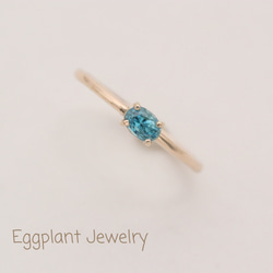 K10/1点物】ブルージルコンリング 指輪・リング EggPlant 通販