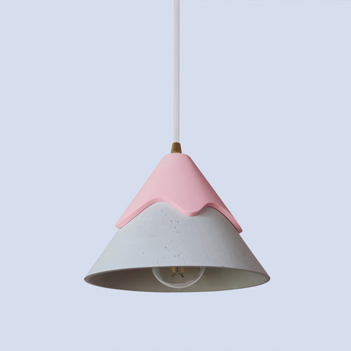 ピンクとグレーのマルチカラーピークランプ Rei Lamp シーリングライト