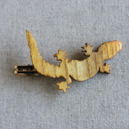 ヒョウモントカゲモドキ木製ネクタイピン タイピン・カフス La