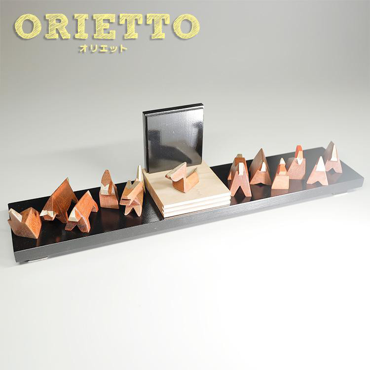 干支の置物 おしゃれ 【オリエット 十二干支 セット ニアトウ（茶）】 専用台座付 へび 巳 木製 orietto-B