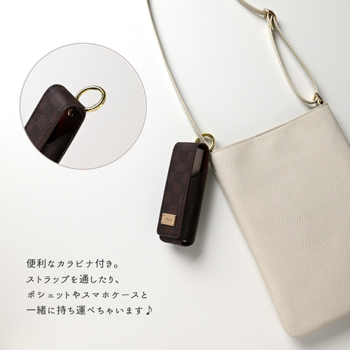 1本収納 ミラー付き リップケース 【 フィオレッティ チェック柄 】 名