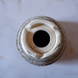 4号白黒練り込み裂紋鉢698　塊根植物　多肉植物　盆栽　植木鉢　作家鉢　沖縄 7枚目の画像