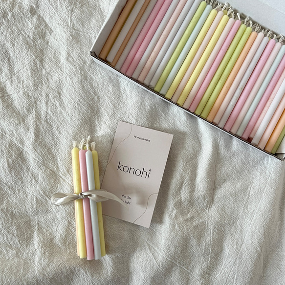 birthdaycandle パステルカラー10本セット ︴ケーキ