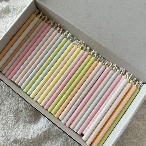 birthdaycandle パステルカラー10本セット ︴ケーキ