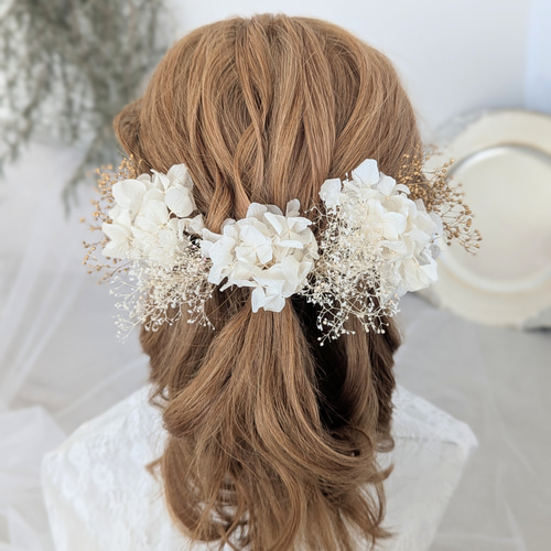 ホワイト少量セット 髪飾り【 成人式 ウェディング 前撮り 振袖 袴 白 