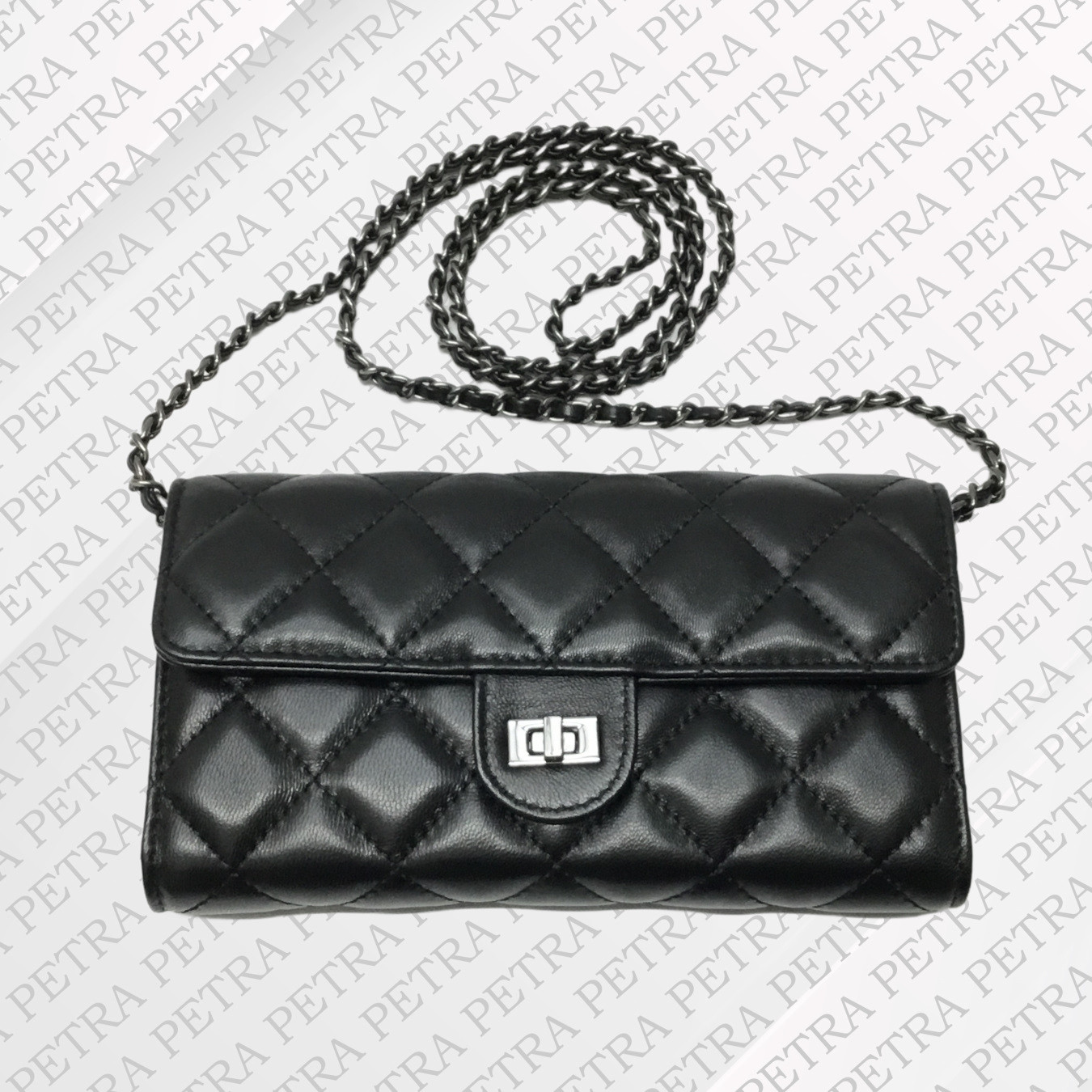 ペトラ【PETRA】本革携帯財布ポーシェット　本革スマホポシェット　携帯も財布もこれ一個で楽々！BK