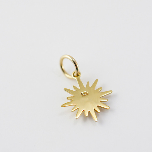 k18ゴールド ネックレスペンダントトップ 太陽サンチャーム 18金お守り