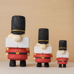 クリスマス 雑貨 木製【おもちゃの兵隊 トントゥ】サンタ 木彫り 置物