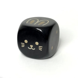死神さん 黒 レーザー刻印 インクなし 6面 サイコロ ダイス その他雑貨
