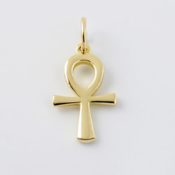 k18ゴールド ネックレスペンダントトップ エジプトアンククロス