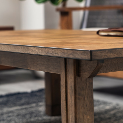 こたつ オーク突板 ブロック調天板 ヴィンテージ風 135幅 4人用 継脚1