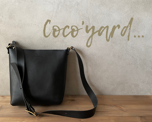 イタリアンレザー] 本革 ファスナー付ショルダーバッグ [Coco'yard
