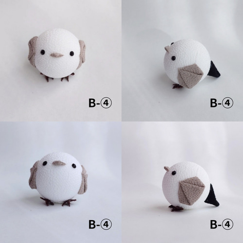 雪の妖精 シマエナガ つまみ細工のシマエナガ その他置物 つまみ