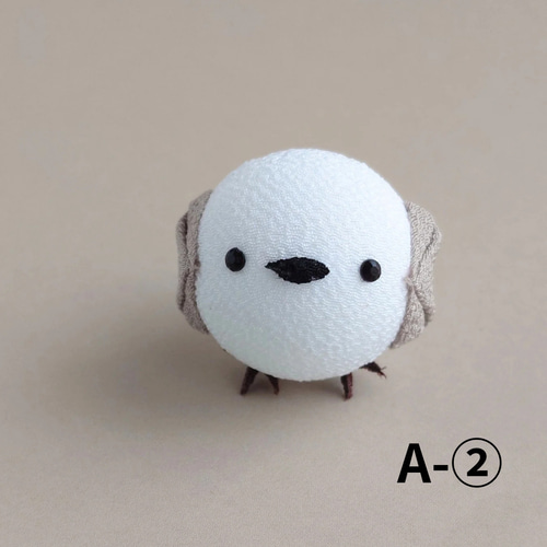 雪の妖精 シマエナガ つまみ細工のシマエナガ その他置物 つまみ