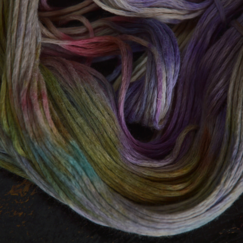 手染め糸 コットンカシミア 和カラフル nijiyarn 毛糸 nijiyarn 通販