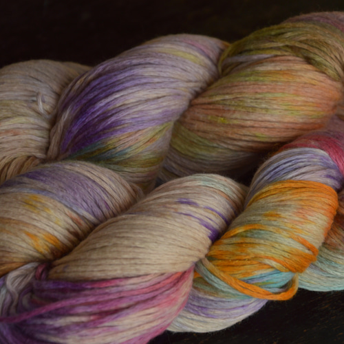 手染め糸 コットンカシミア 和カラフル nijiyarn 毛糸 nijiyarn 通販