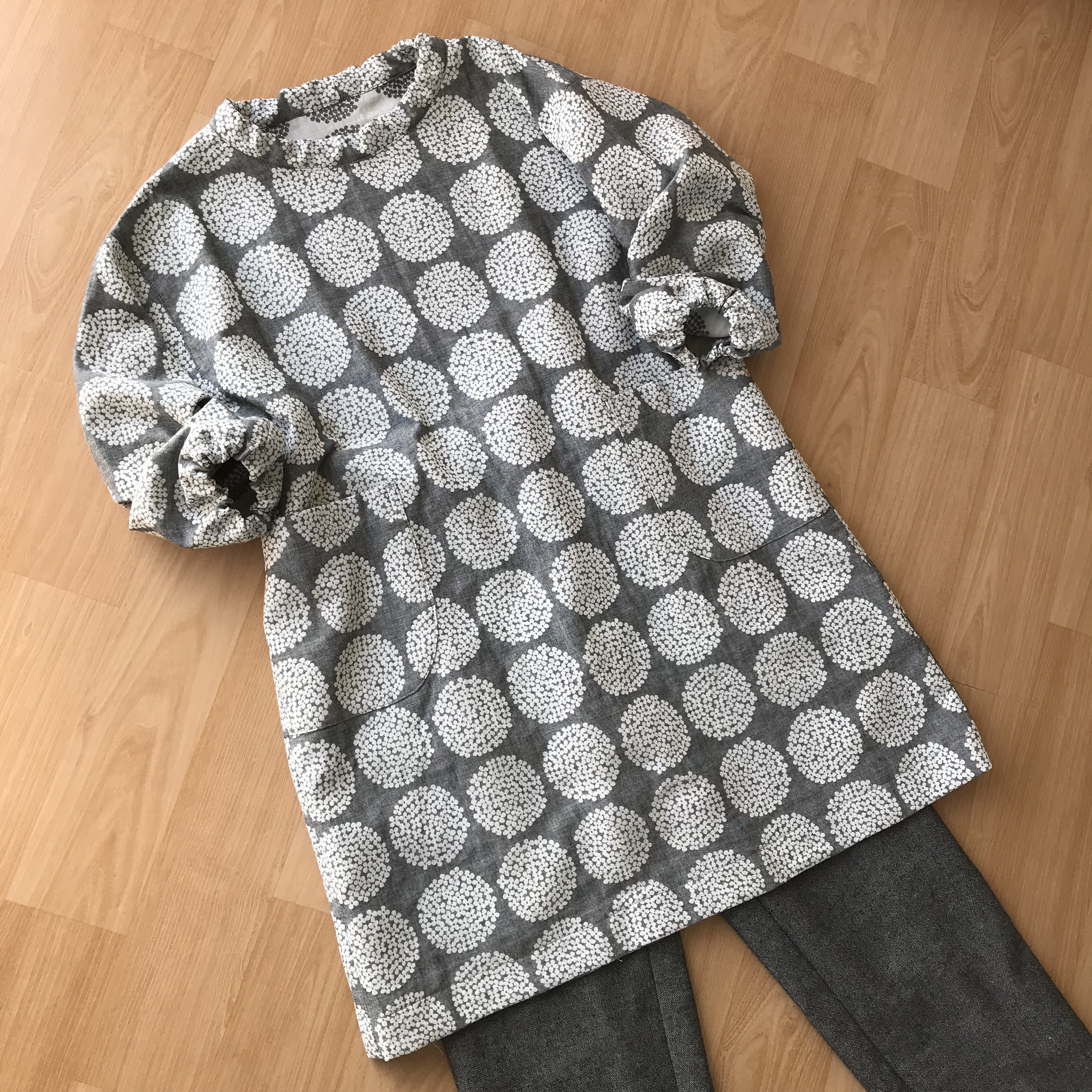 二重織ジャガード 地　ゆったり　チュニック