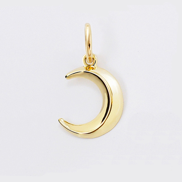 k18 ゴールドネックレス ペンダントトップ 月 ムーンチャーム 18金 お守り 華奢 ha-10