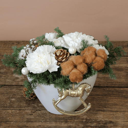 クリスマス 】アレンジメント「スパークリング・クリスマス」（サツマ