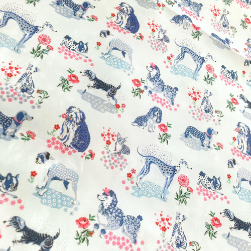 ラミネート ナイロン 撥水加工 犬柄 ハンドメイド 素材 140*90cm 生地