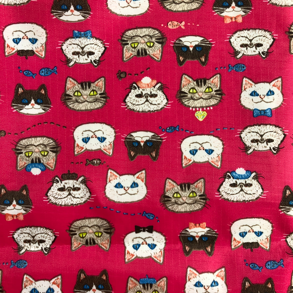 ハンドメイド(ねこ柄)　10点 猫柄 ナイロン 撥水加工 かわいい 新品 美品 手芸材料