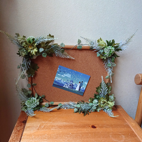 訳あり】格安ナチュラルなコルクボード。グリーンをお洒落にアレンジ