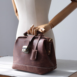 [Kisenha] 高品質真皮手工皮革皮夾、單肩包、全手工縫製、手提、單肩包、2 用包 第16張的照片