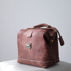 [Kisenha] 高品質真皮手工皮革皮夾、單肩包、全手工縫製、手提、單肩包、2 用包 第12張的照片